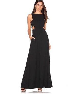 Jill Stuart Black Sleeveless Cutout Gown